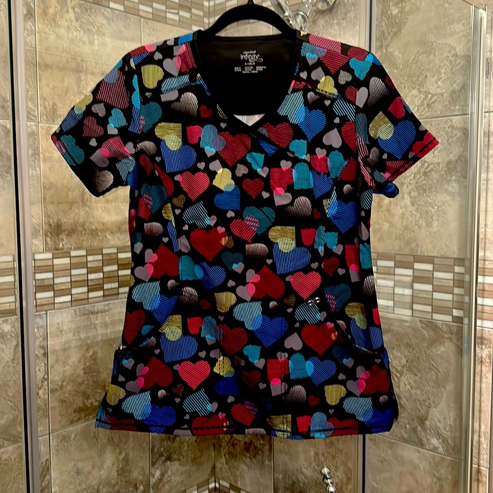 Cherokee infinity nursing scrub top-small